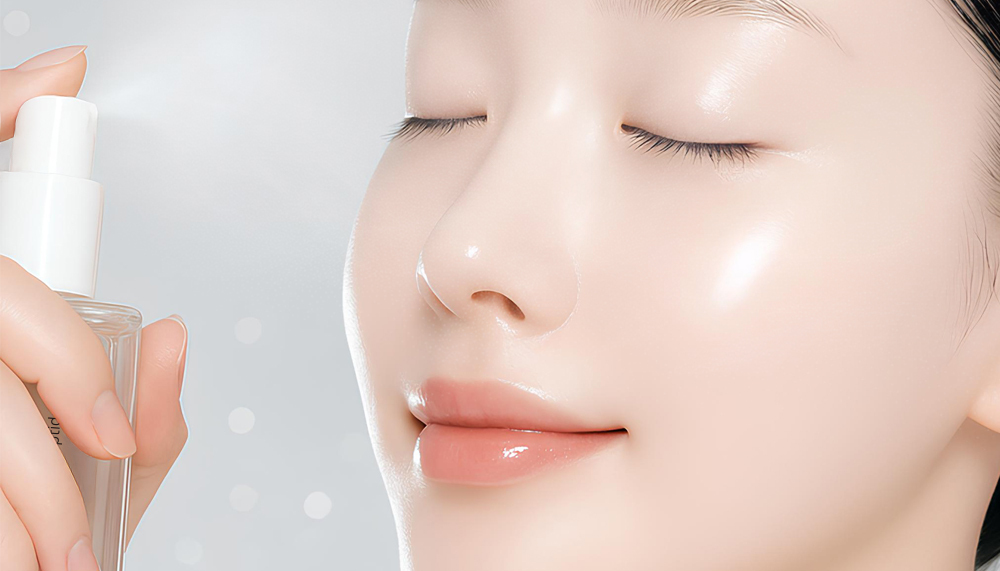 塗布後女性写真