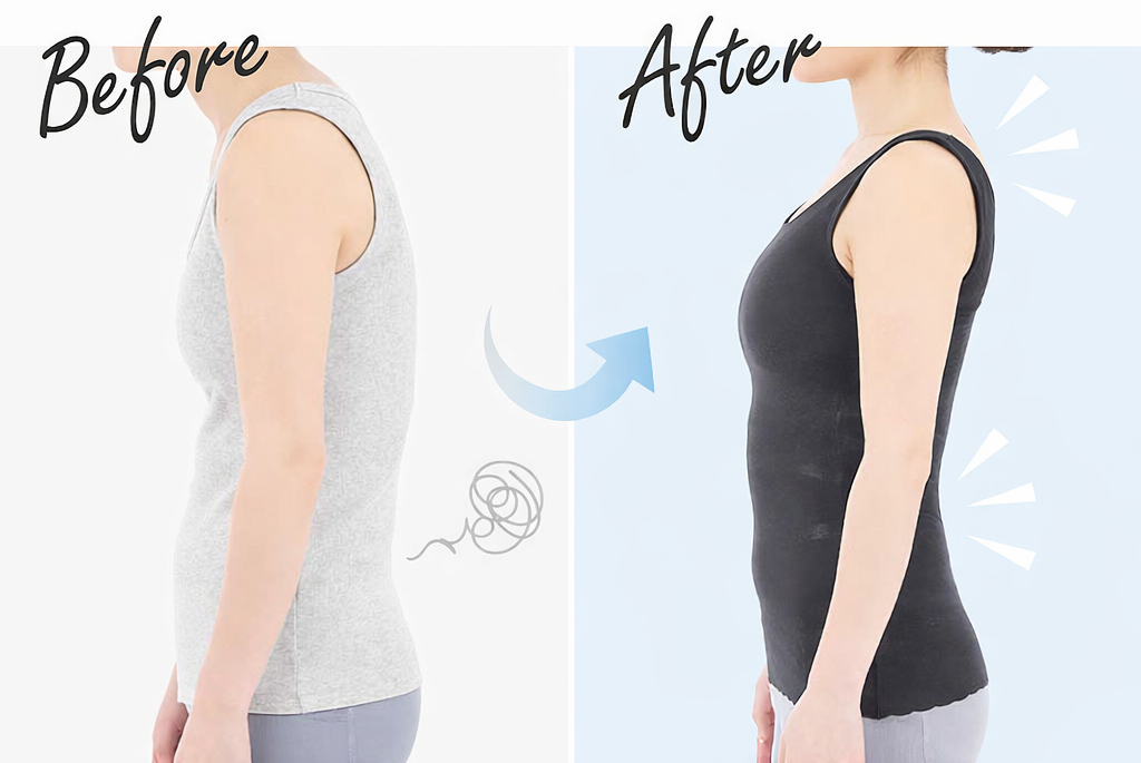 筋肉を正しく使用できるように矯正し、肩と腰を助けるイメージ