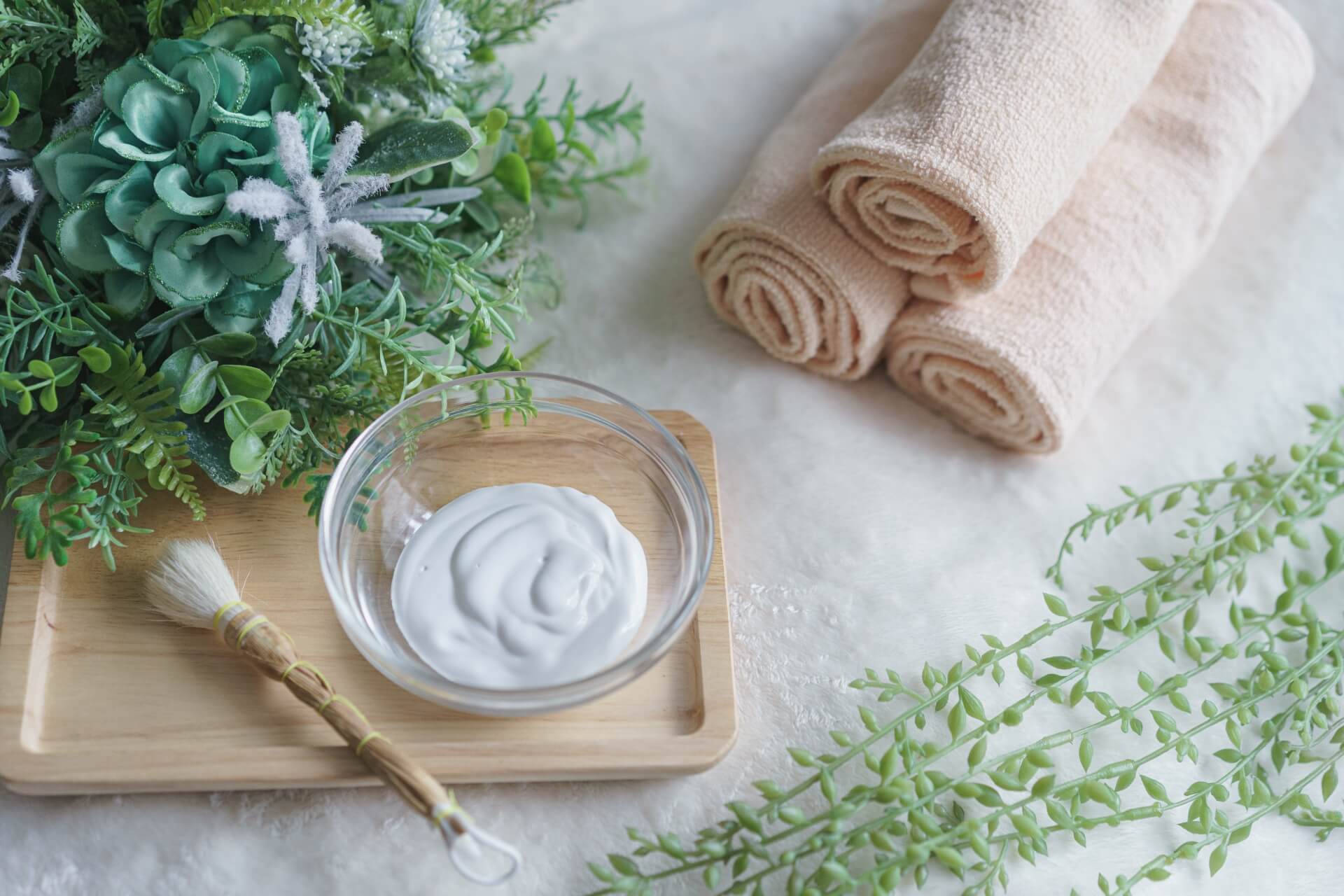 タオルとバス用品のナチュラルセット